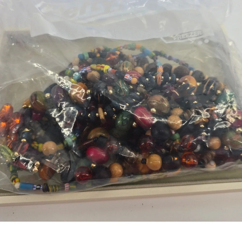 Unbranded Beaded Necklace Lot Women OS Boho Eclectic Multicolor EUC